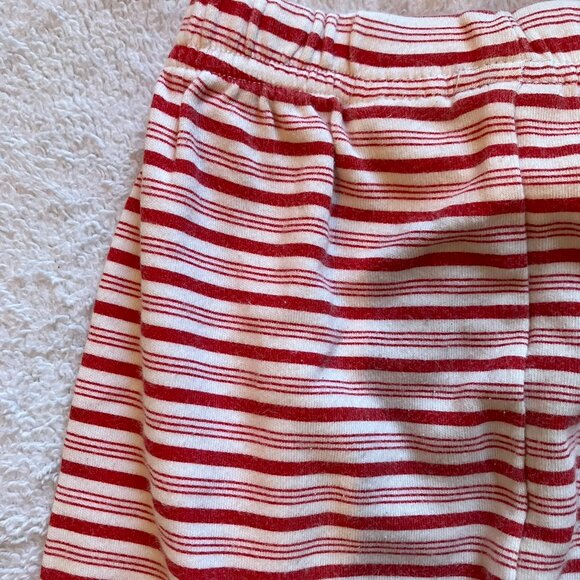 Striped Red & White 3-6M Cotton Jogger Pants GUC Baby Unisex Winter Holiday - Picture 11 of 15